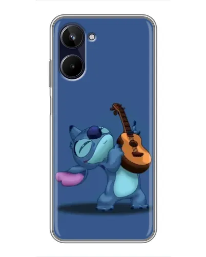 Чехол для Realme 10 с картинкой «Стич с укулеле»