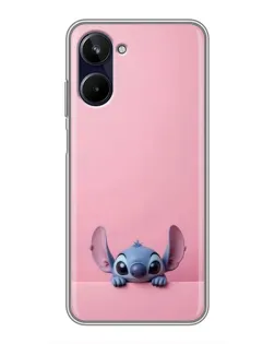 Чехол для Realme 10 с картинкой «Stitch выглядывает»