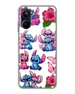 Чехол для Realme 10 с картинкой «Стикеры Stitch и Angel»
