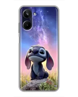 Чехол для Realme 10 с картинкой «Стич на рассвете»