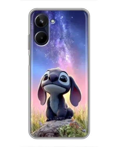 Чехол для Realme 10 с картинкой «Стич на рассвете»
