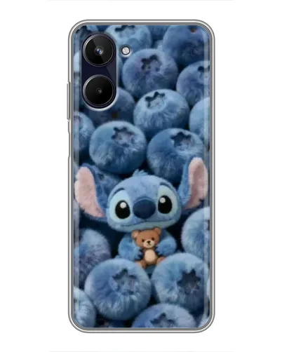 Чехол для Realme 10 с картинкой «Стич и голубика»