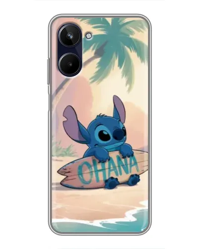 Чехол для Realme 10 с картинкой «Стич на серфе»