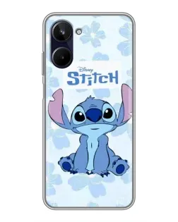 Чехол для Realme 10 с картинкой «Stitch среди цветов»