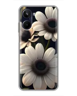 Чехол для Realme 10 с картинкой «Белые маргаритки макро» Чехол для Realme 10 с картинкой «Белые маргаритки макро»