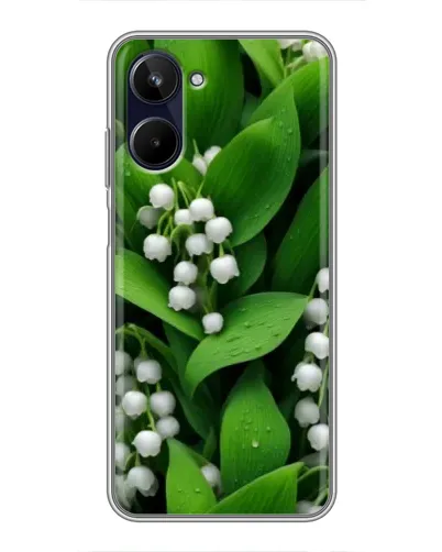 Чехол для Realme 10 с картинкой «Ландыши в зелени»