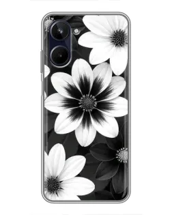 Чехол для Realme 10 с картинкой «Монохромные астры» Чехол для Realme 10 с картинкой «Монохромные астры»