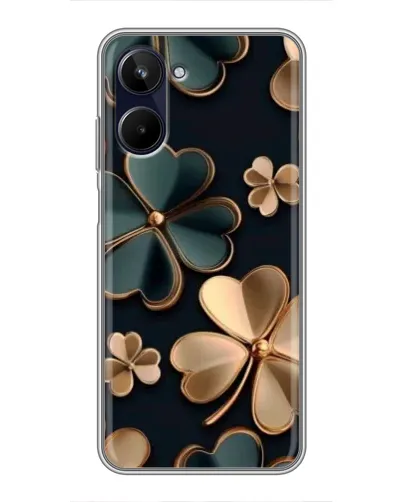 Чехол для Realme 10 с картинкой «Клевер в золоте»