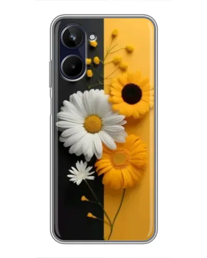 Чехол для Realme 10 с картинкой «Подсолнух и ромашка»