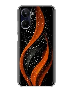 Чехол для Realme 10 с картинкой «Огненная звездная волна»