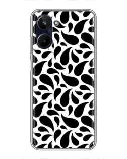 Чехол для Realme 10 с картинкой «Контрастные черные капли»