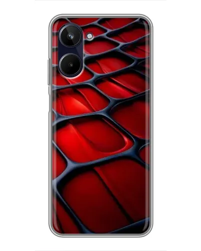 Чехол для Realme 10 с картинкой «Красная глянцевая сетка» Чехол для Realme 10 с картинкой «Красная глянцевая сетка»