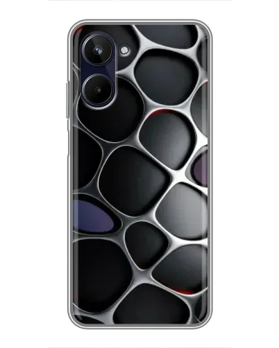 Чехол для Realme 10 с картинкой «Объемная темная решетка» Чехол для Realme 10 с картинкой «Объемная темная решетка»
