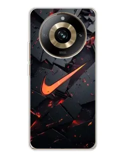 Чехол для Realme 11 Pro 5G с картинкой «Nike — эффект разломов»