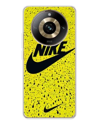 Чехол для Realme 11 Pro 5G с картинкой «Желтый текстурный Nike»