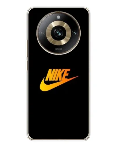 Чехол для Realme 11 Pro 5G с картинкой «Золотой логотип Nike»