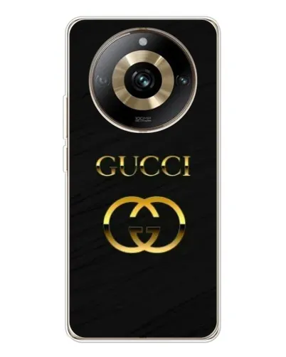 Чехол для Realme 11 Pro 5G с картинкой «Золотой логотип Gucci»