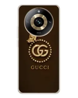 Чехол для Realme 11 Pro 5G с картинкой «Gucci — золотая бабочка» Чехол для Realme 11 Pro 5G с картинкой «Gucci — золотая бабочка»