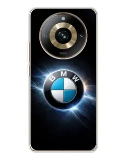 Чехол для Realme 11 Pro 5G с картинкой «BMW — неоновое сияние»