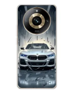 Чехол для Realme 11 Pro 5G с картинкой «BMW в свете фар»