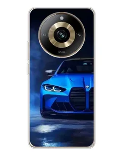 Чехол для Realme 11 Pro 5G с картинкой «Голубая BMW M4»