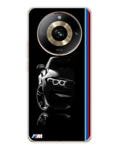 Чехол для Realme 11 Pro 5G с картинкой «Силуэт BMW в темноте»
