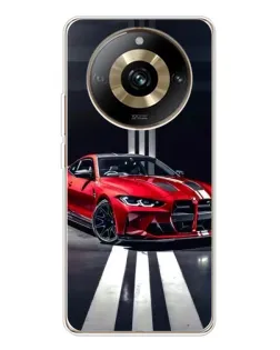 Чехол для Realme 11 Pro 5G с картинкой «Красная BMW на дороге»