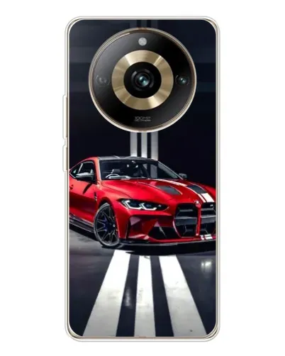 Чехол для Realme 11 Pro 5G с картинкой «Красная BMW на дороге»