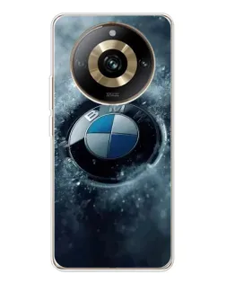 Чехол для Realme 11 Pro 5G с картинкой «Логотип BMW — лед»