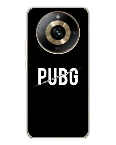 Чехол для Realme 11 Pro 5G с картинкой «PUBG — белый логотип» Чехол для Realme 11 Pro 5G с картинкой «PUBG — белый логотип»