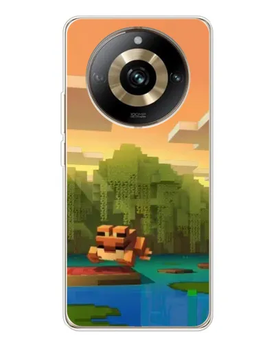 Чехол для Realme 11 Pro 5G с картинкой «Майнкрафт закат солнца» Чехол для Realme 11 Pro 5G с картинкой «Майнкрафт закат солнца»
