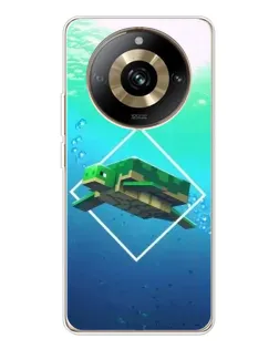 Чохол для Realme 11 Pro 5G з картинкою «Черепаха Minecraft»