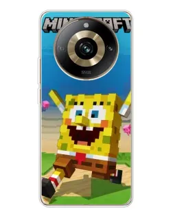 Чохол для Realme 11 Pro 5G з картинкою «Губка Боб Minecraft»