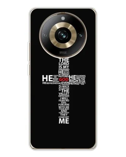 Чохол для Realme 11 Pro 5G з картинкою «Текстовий хрест» Чохол для Realme 11 Pro 5G з картинкою «Текстовий хрест»