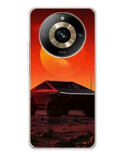 Чехол для Realme 11 Pro 5G с картинкой «Cybertruck на Марсе»
