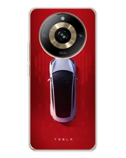 Чехол для Realme 11 Pro 5G с картинкой «Tesla Top View»