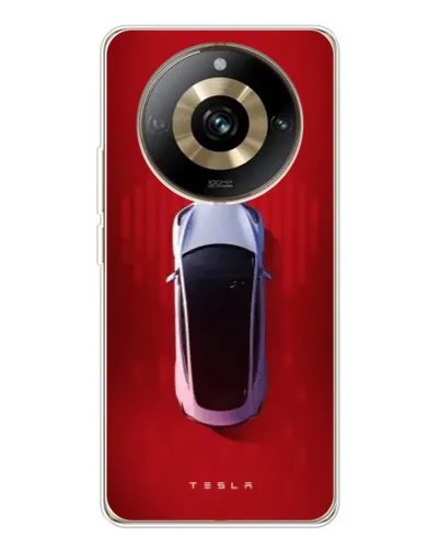 Чехол для Realme 11 Pro 5G с картинкой «Tesla Top View»