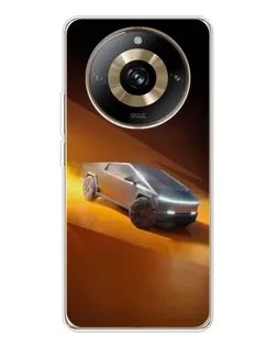 Чехол для Realme 11 Pro 5G с картинкой «Cybertruck в пустыне» Чехол для Realme 11 Pro 5G с картинкой «Cybertruck в пустыне»