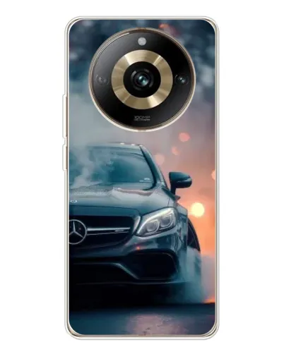 Чехол для Realme 11 Pro 5G с картинкой «Mercedes — ночной город» Чехол для Realme 11 Pro 5G с картинкой «Mercedes — ночной город»
