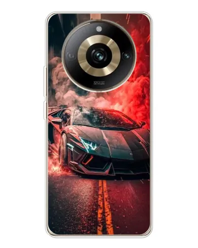 Чехол для Realme 11 Pro 5G с картинкой «Lamborghini красный дым» Чехол для Realme 11 Pro 5G с картинкой «Lamborghini красный дым»