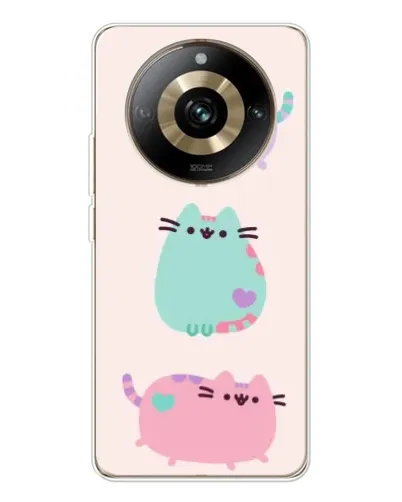Чехол для Realme 11 Pro 5G с картинкой «Pusheen трио» Чехол для Realme 11 Pro 5G с картинкой «Pusheen трио»