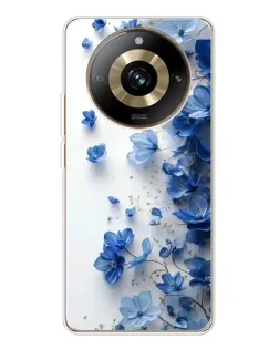 Чехол для Realme 11 Pro 5G с картинкой «Голубой цветочный каскад»