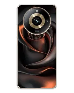 Чехол для Realme 11 Pro 5G с картинкой «Шелковая черная роза»