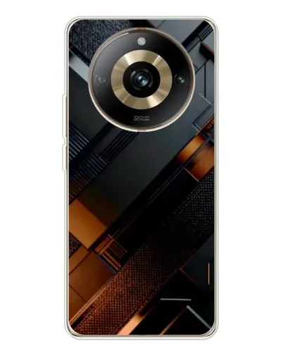 Чехол для Realme 11 Pro 5G с картинкой «Черные геометрические блоки»