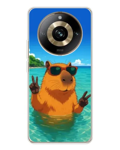 Чехол для Realme 11 Pro 5G с картинкой «Морская капибара»