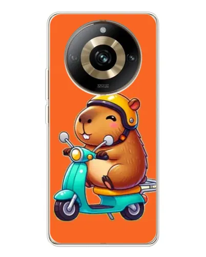 Чехол для Realme 11 Pro 5G с картинкой «Капибара на скутере»