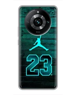 Чехол для Realme 11 Pro Plus с картинкой «Jordan Cyan 23»