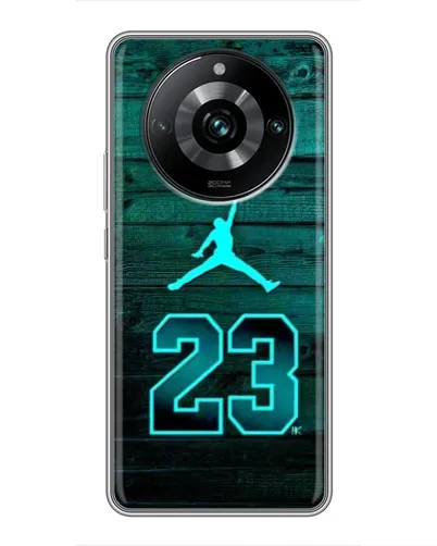Чехол для Realme 11 Pro Plus с картинкой «Jordan Cyan 23»