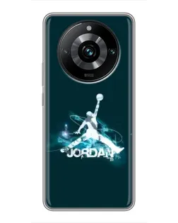 Чехол для Realme 11 Pro Plus с картинкой «Jordan Blue Fire»