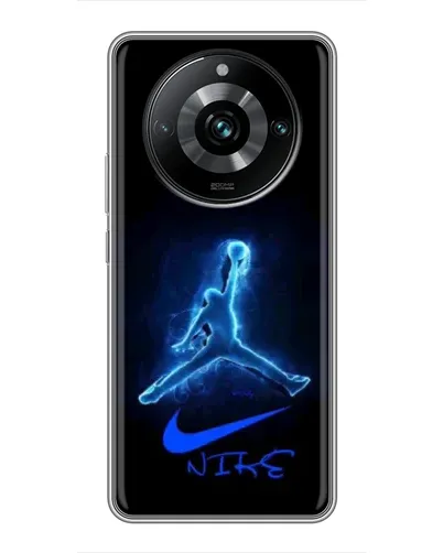 Чехол для Realme 11 Pro Plus с картинкой «Jordan Neon Blue»